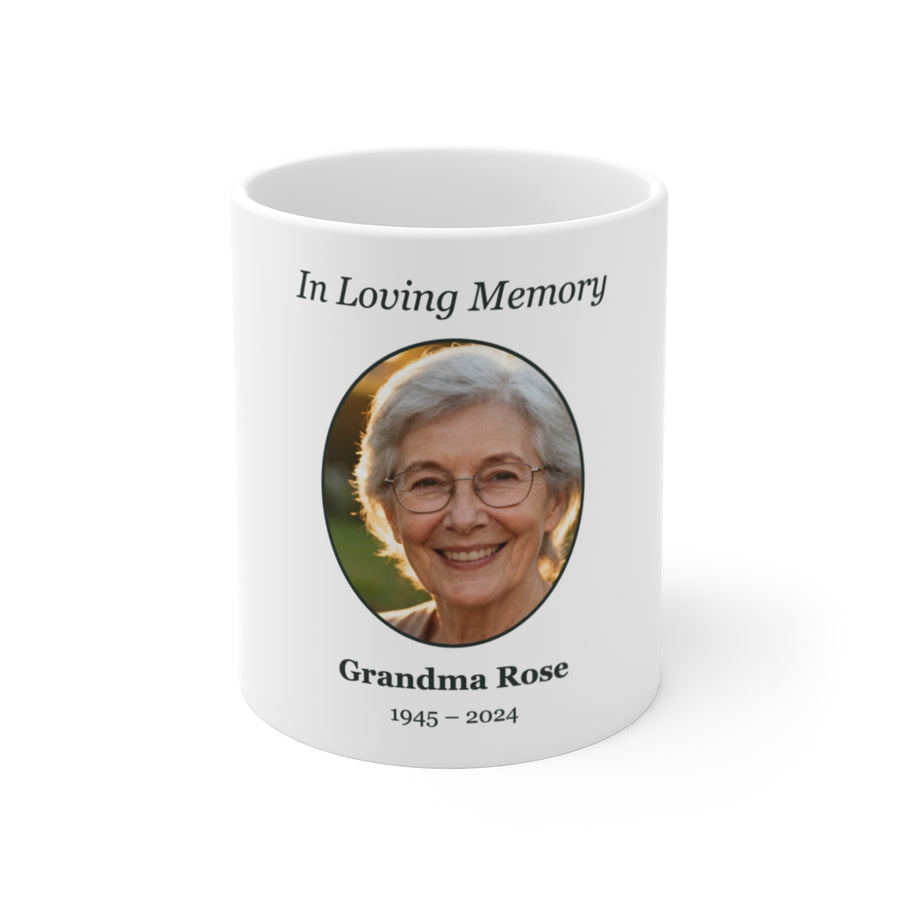 Memorial mugs with a picture (example)