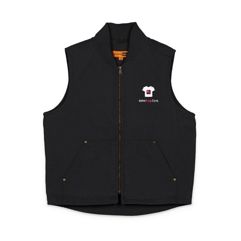 Custom Embroidered Duck Cloth Work Vest