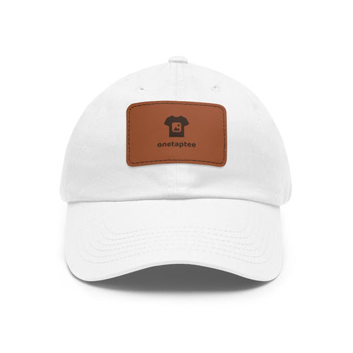 Custom Leather Patch Dad Hat (Rectangle Patch)
