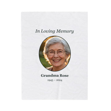 Memorial blankets with a picture