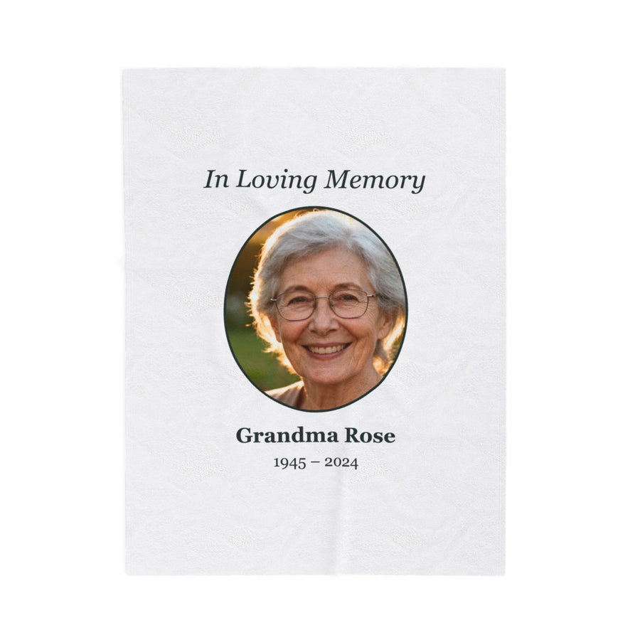Memorial blankets with a picture (example)