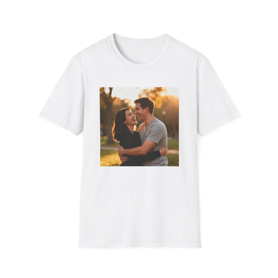Put our photo on a shirt, hoodie or mug (example) &mdash; OneTapTee personalization example