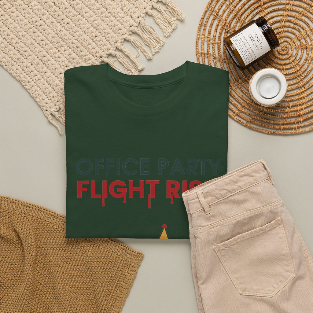 Office Party Flight Risk Christmas T-Shirt