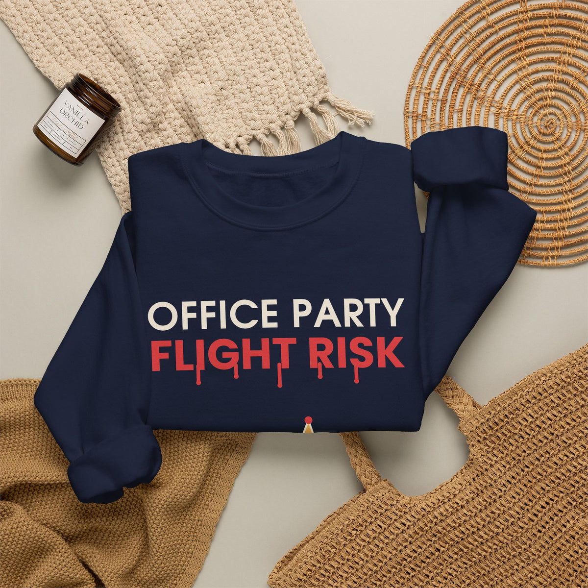 Office Party Flight Risk Christmas Sweatshirt