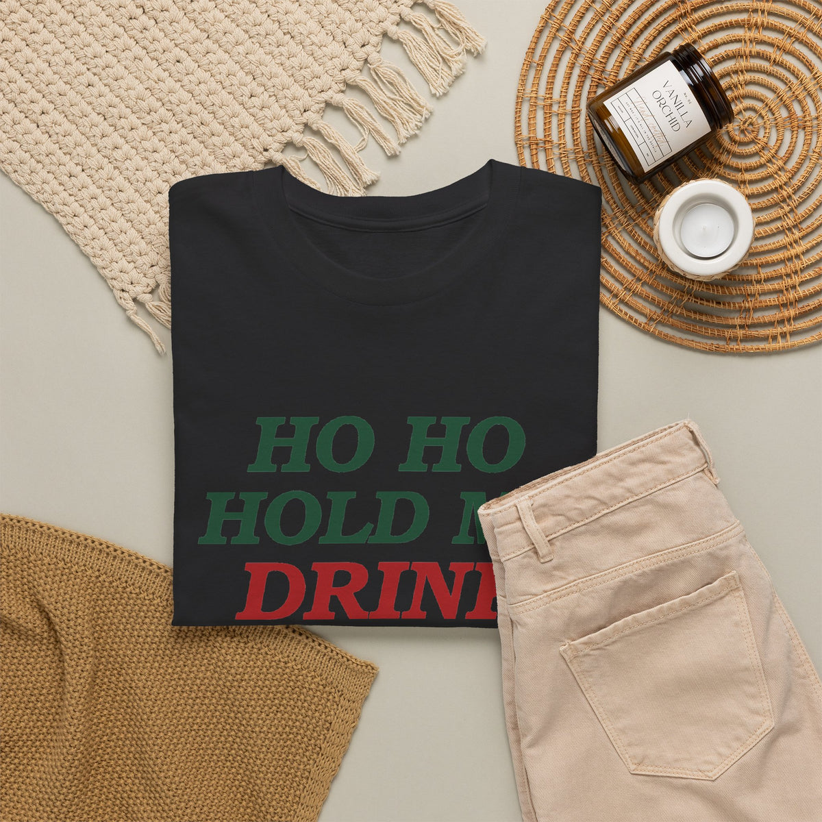 Ho Ho Hold My Drink Christmas T-Shirt