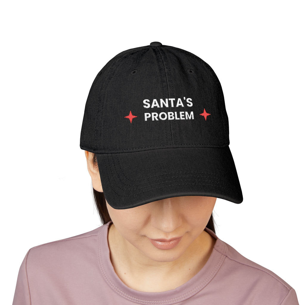 Santa's Problem Christmas Denim Hat