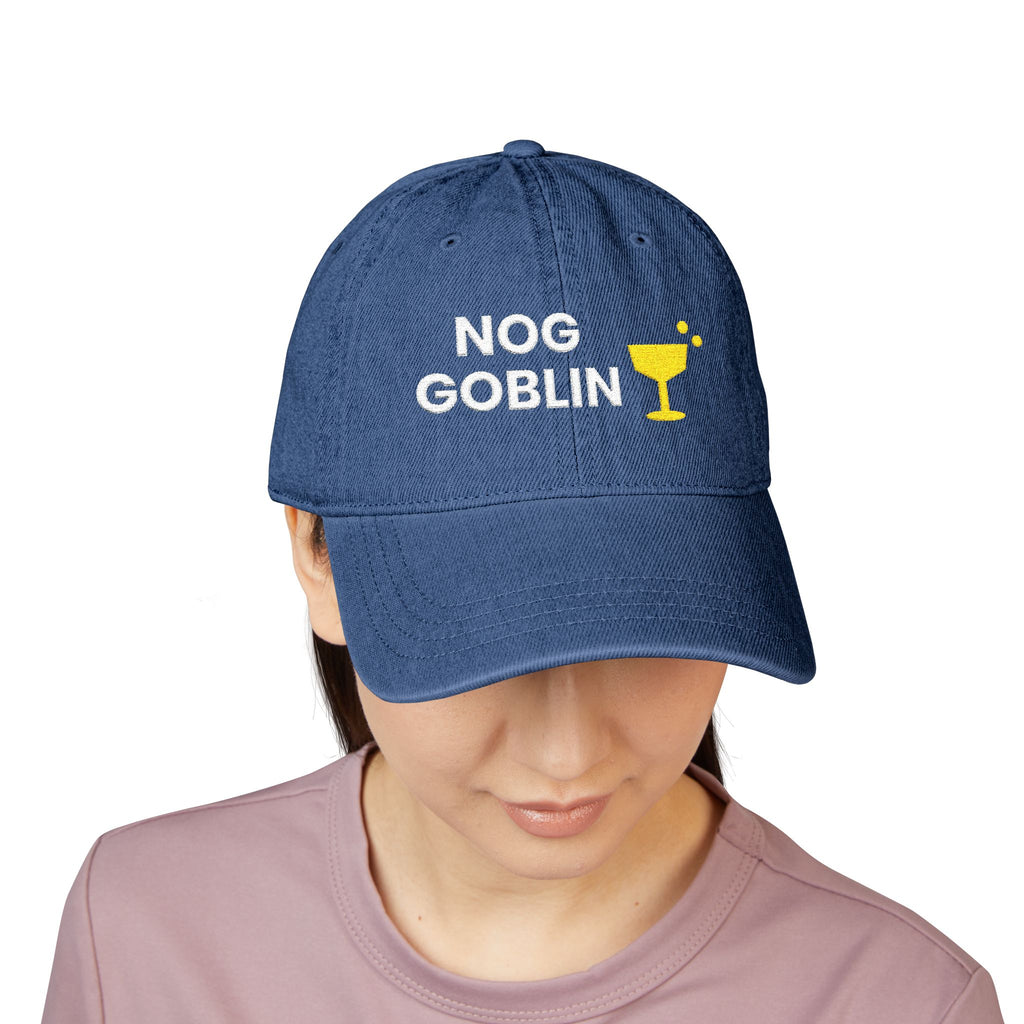 Nog Goblin Christmas Denim Hat