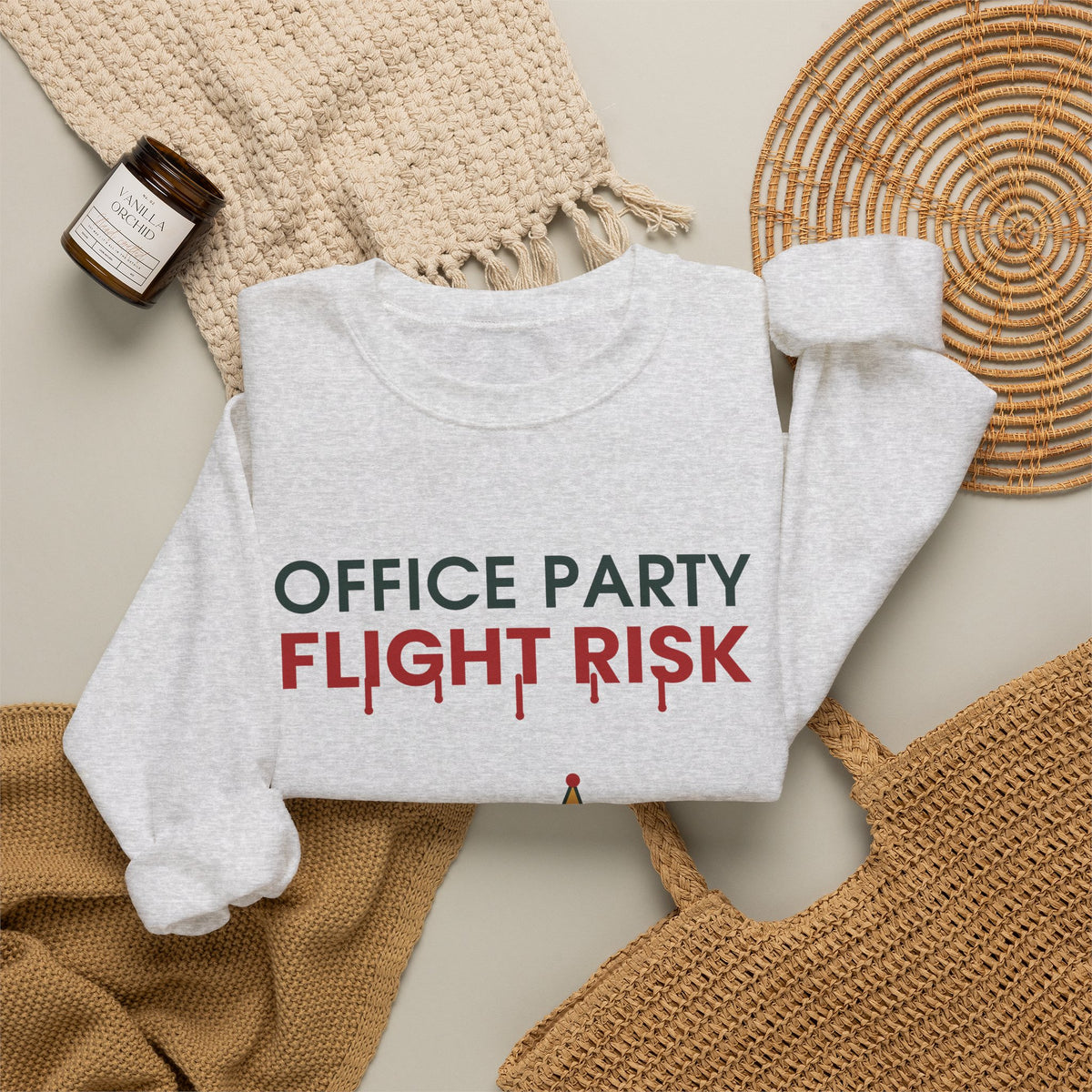 Office Party Flight Risk Christmas Sweatshirt