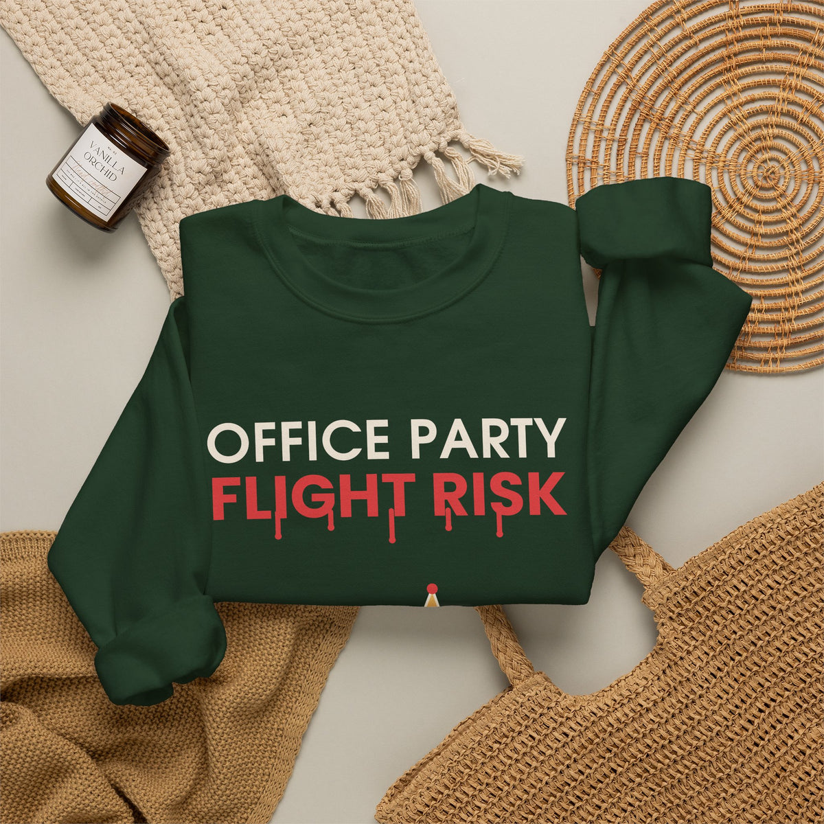 Office Party Flight Risk Christmas Sweatshirt