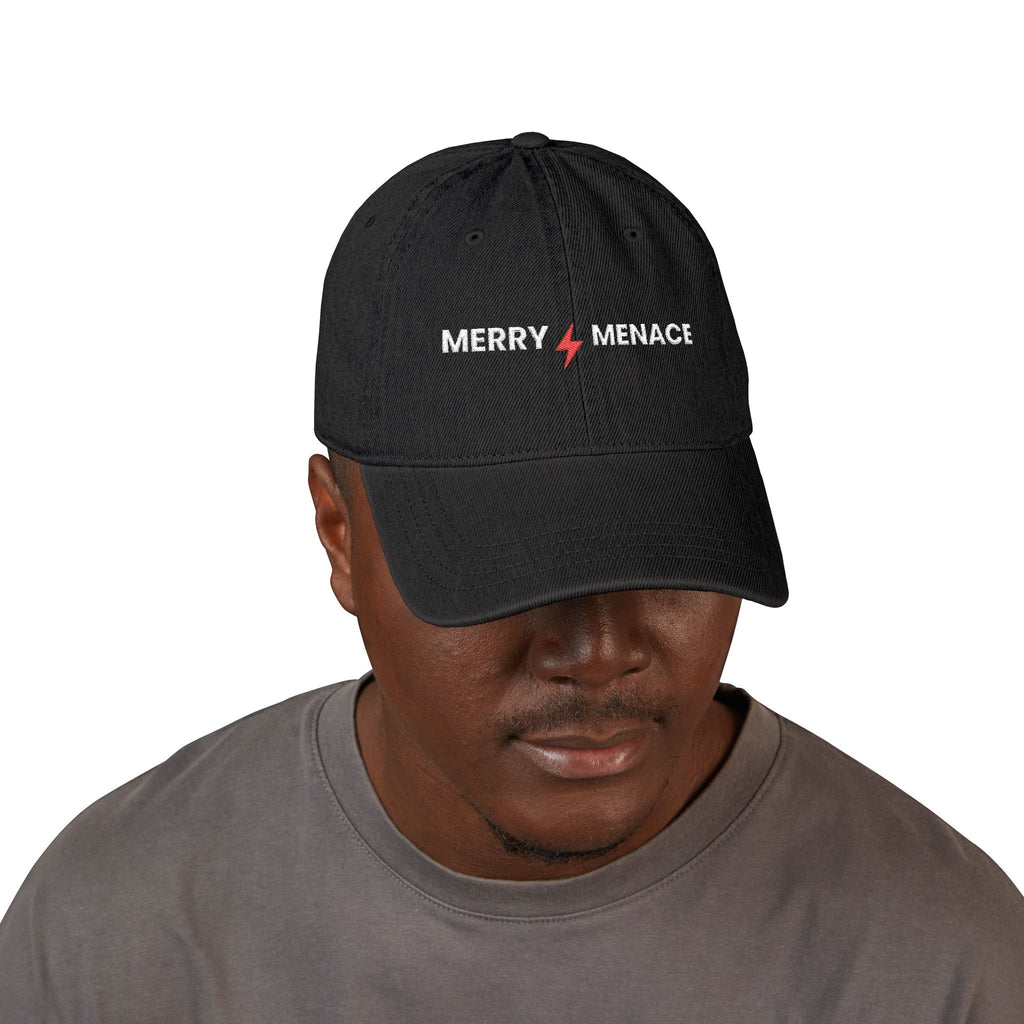 Merry Menace Christmas Denim Hat
