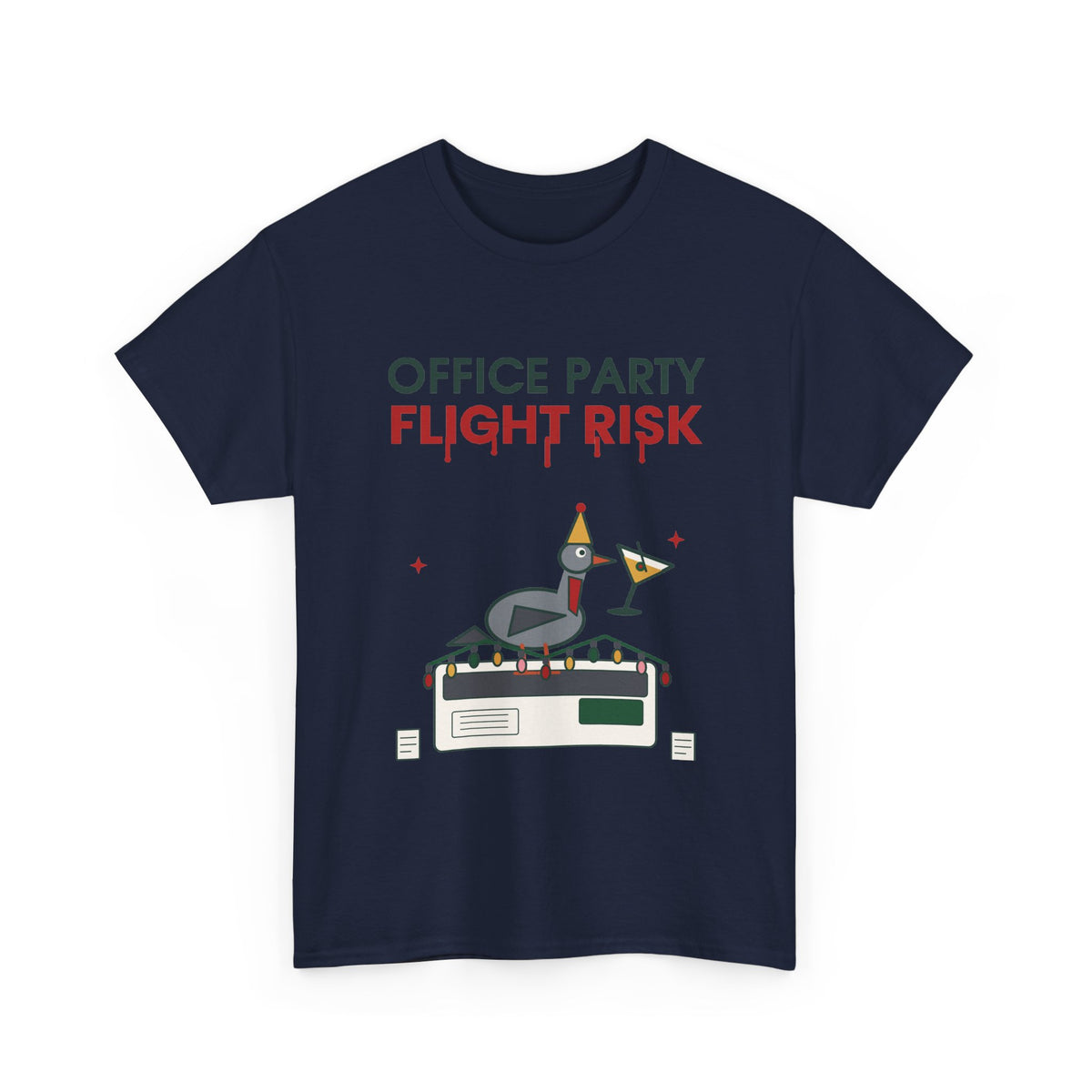 Office Party Flight Risk Christmas T-Shirt