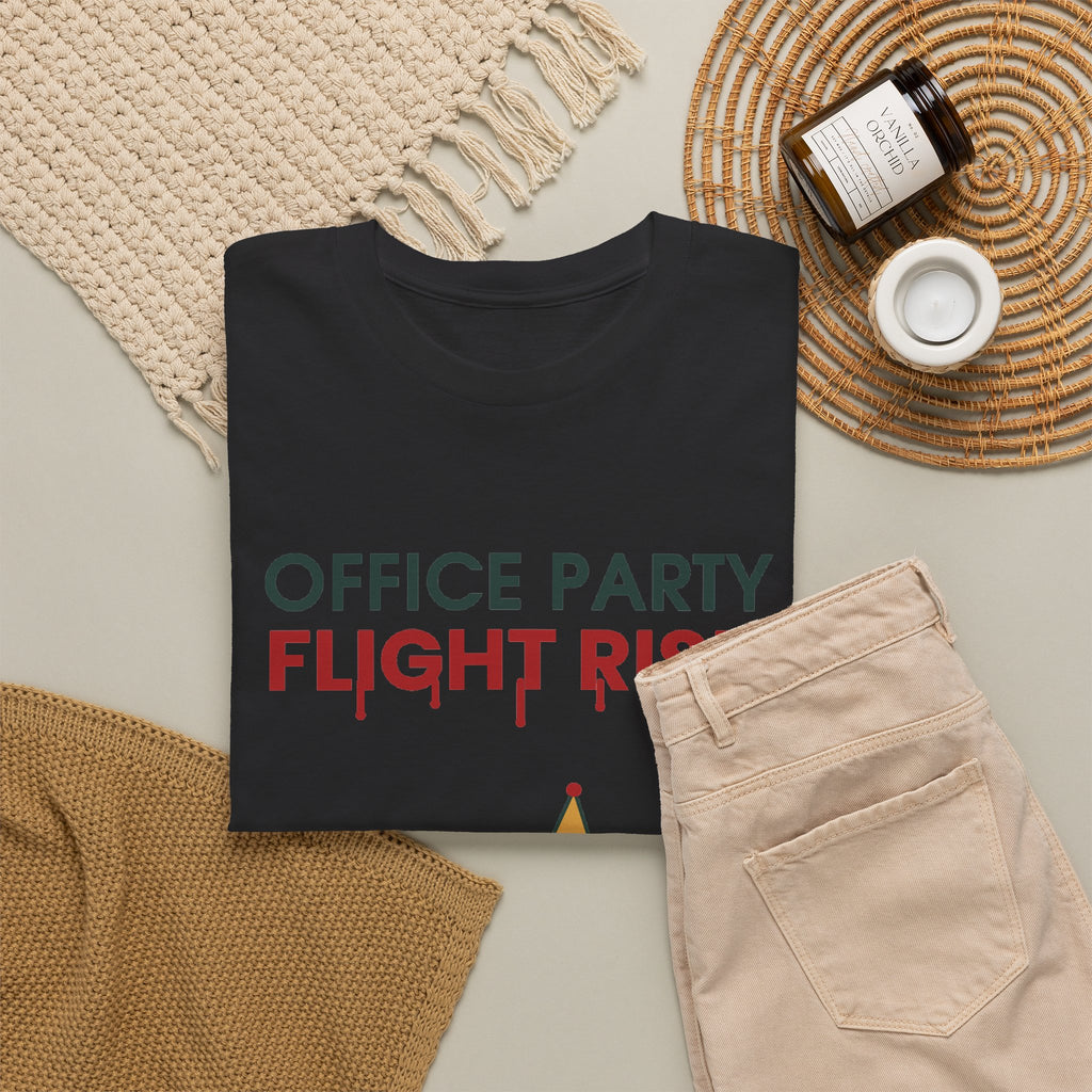 Office Party Flight Risk Christmas T-Shirt