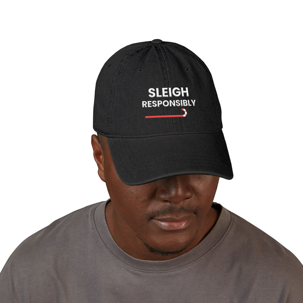 Sleigh Responsibly Christmas Denim Hat