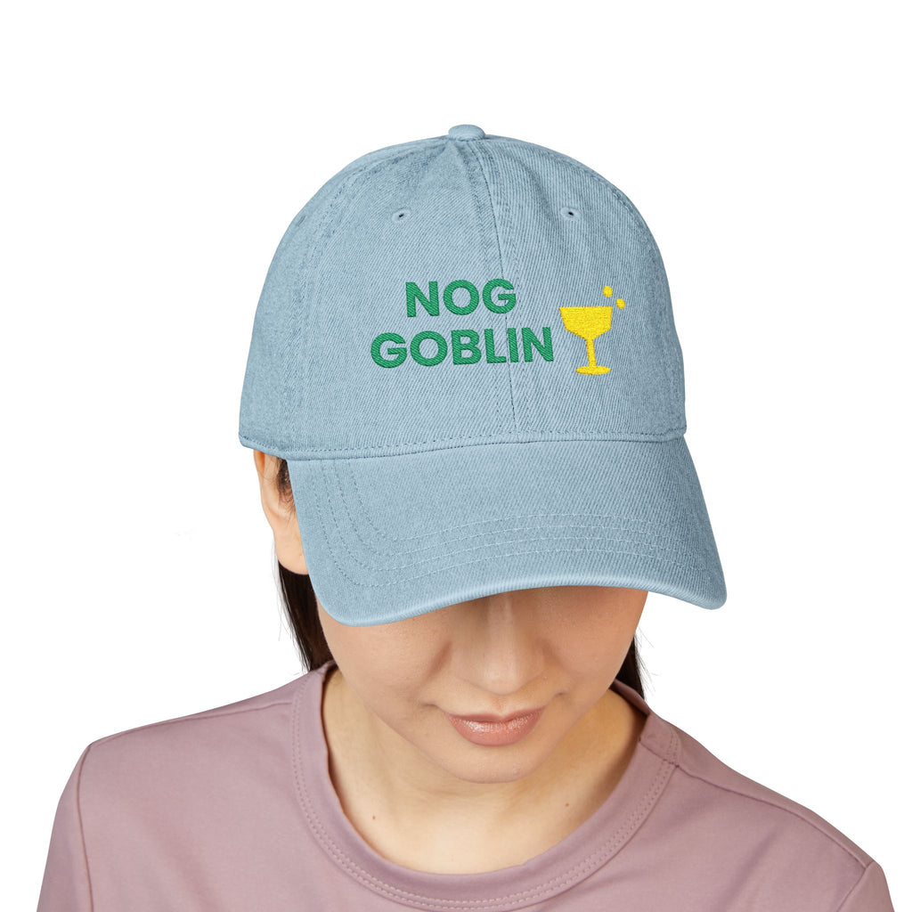 Nog Goblin Christmas Denim Hat