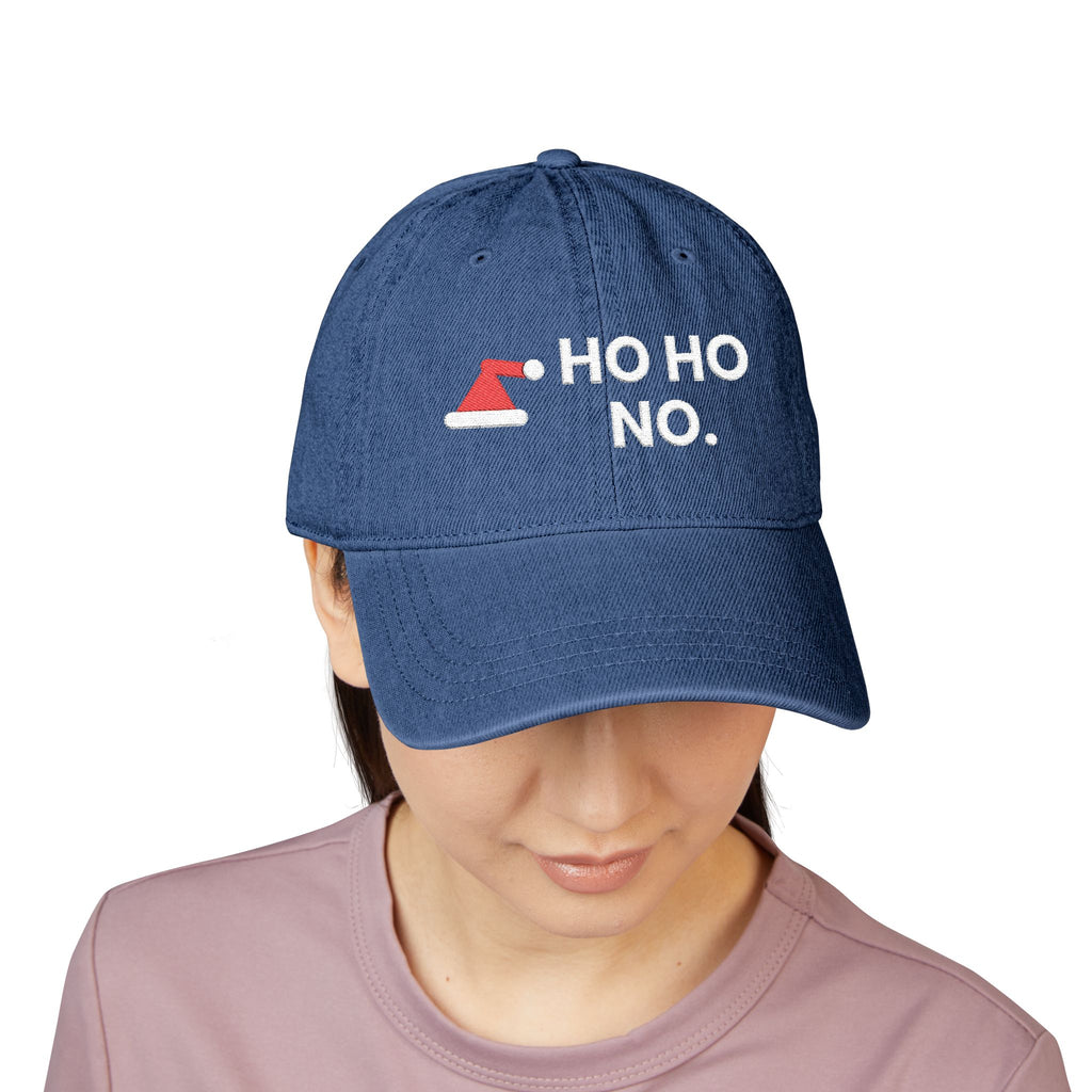 Ho Ho No Christmas Denim Hat