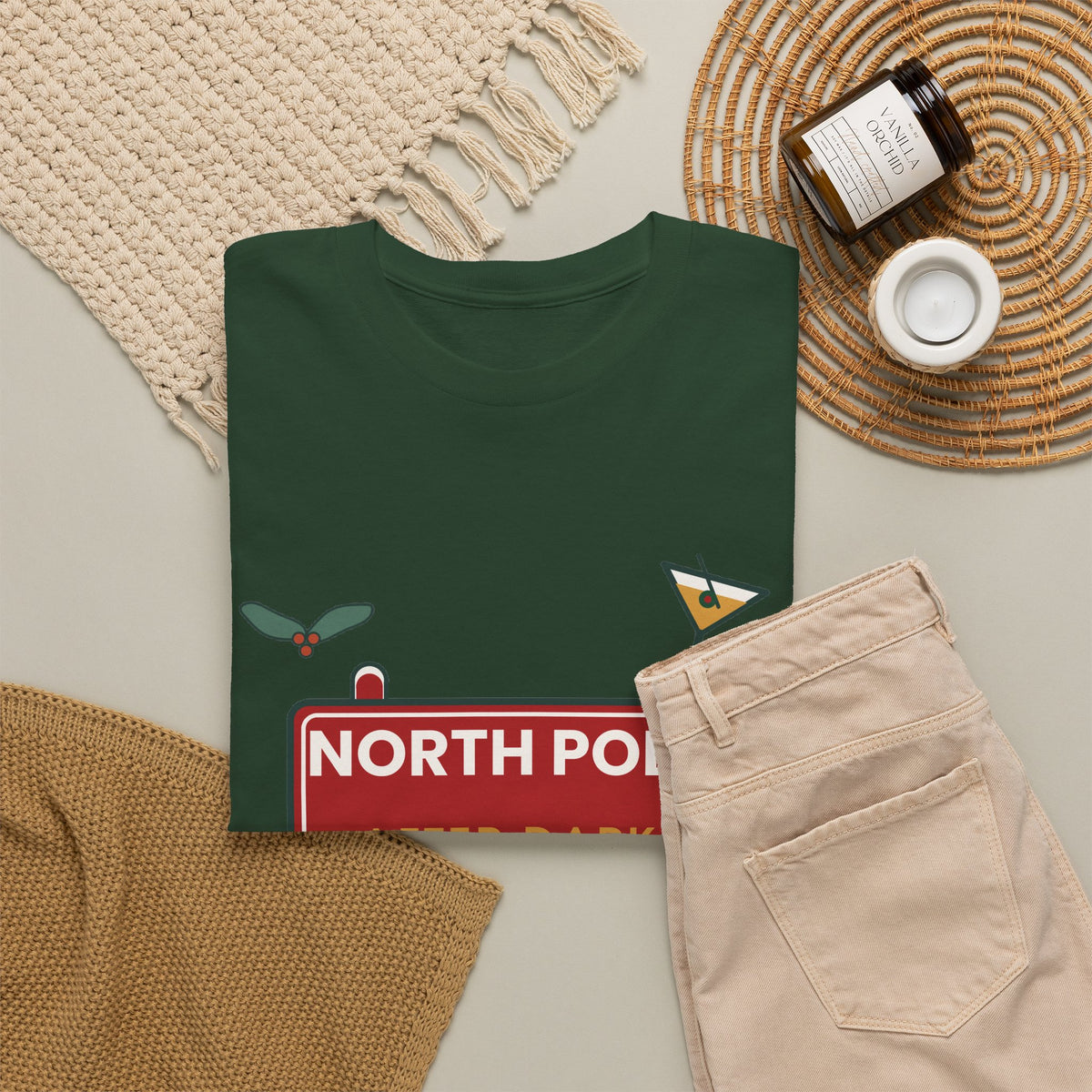 North Pole After Dark Christmas T-Shirt