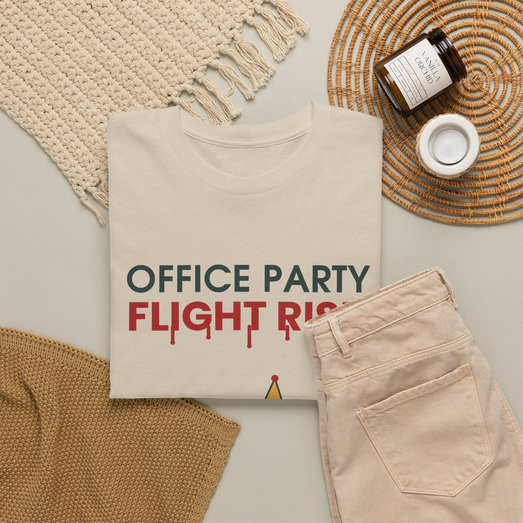 Office Party Flight Risk Christmas T-Shirt