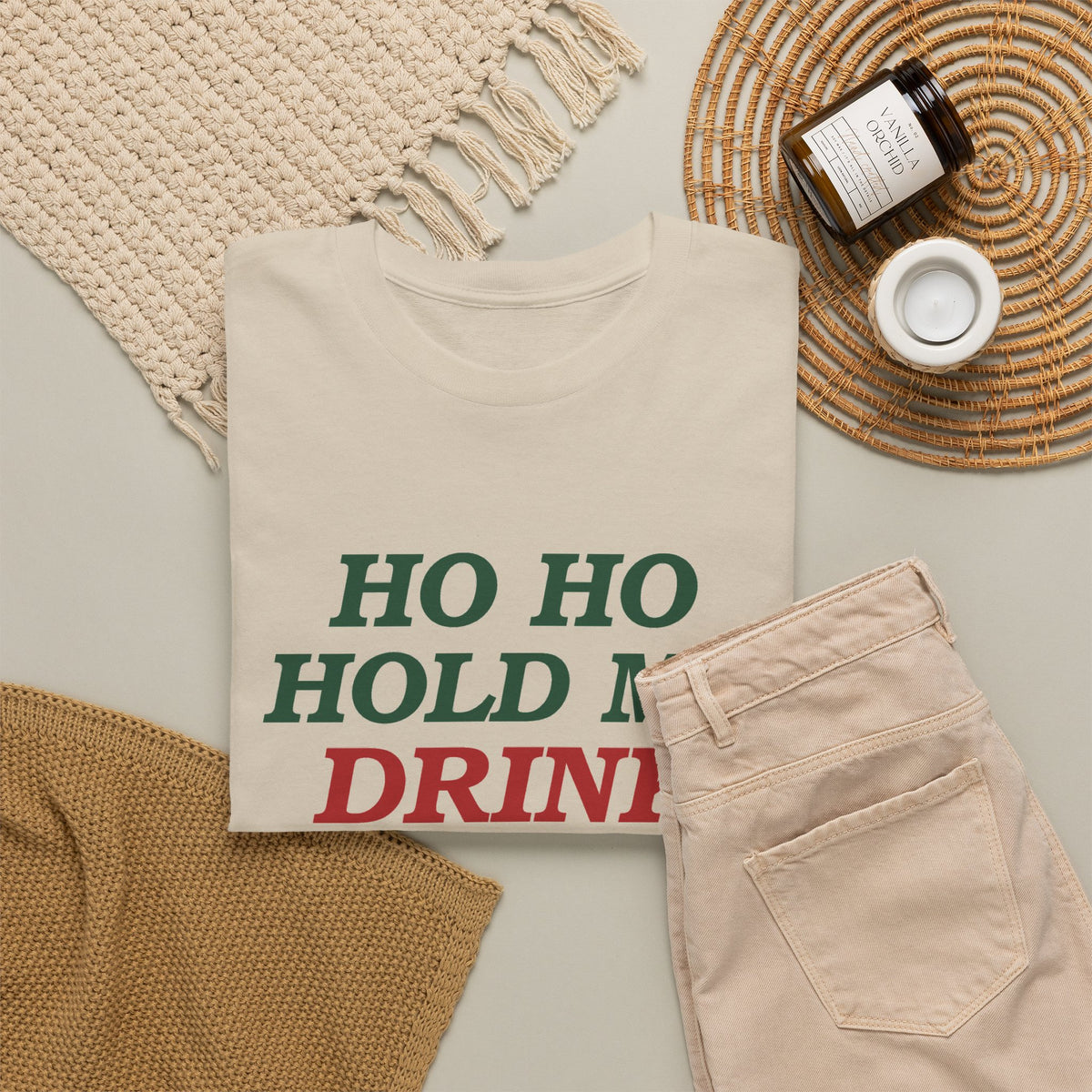 Ho Ho Hold My Drink Christmas T-Shirt