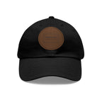 Custom Leather Patch Dad Hat (Round Patch)