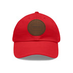Custom Leather Patch Dad Hat (Round Patch)