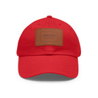 Custom Leather Patch Dad Hat (Rectangle Patch)
