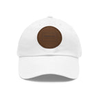 Custom Leather Patch Dad Hat (Round Patch)