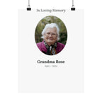 Custom Photo Poster, Memorial example