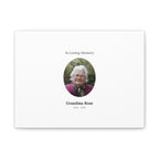Custom Photo Canvas Print, Memorial example