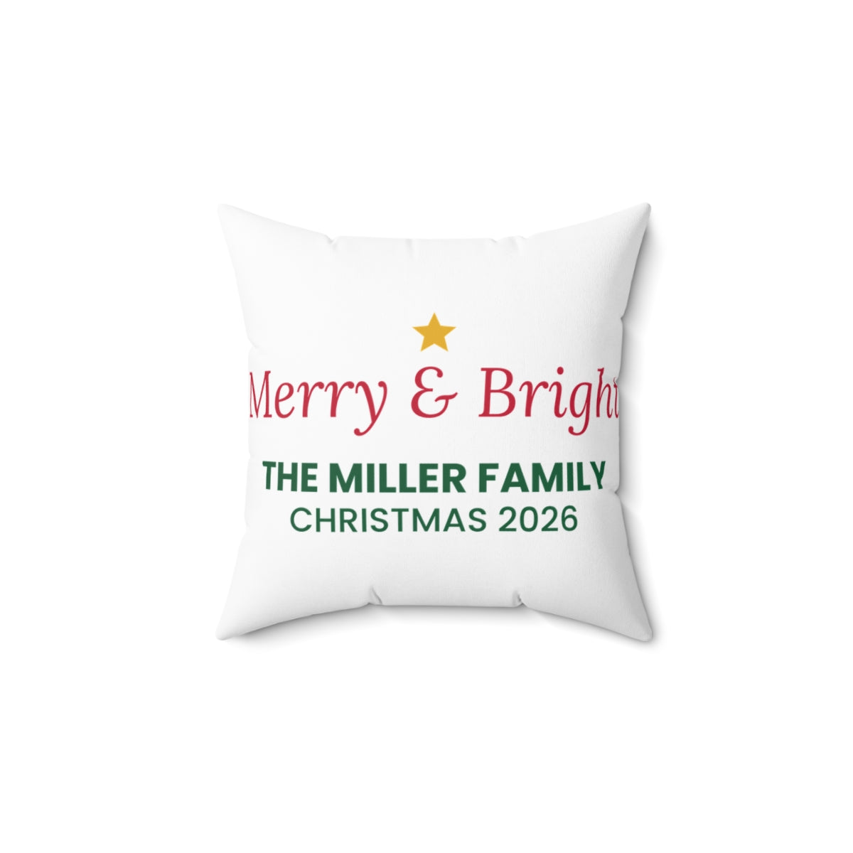 Custom Photo Pillow, Family Christmas example