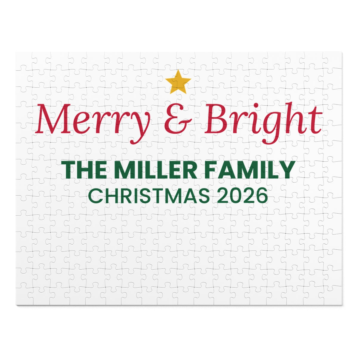 Custom Photo Puzzle, Family Christmas example