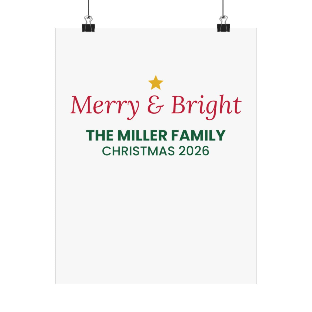 Custom Photo Poster, Family Christmas example