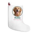 Custom Photo Christmas Stocking, Dog photo example