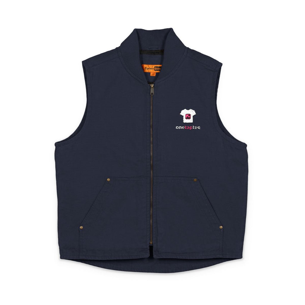 Custom Embroidered Duck Cloth Work Vest