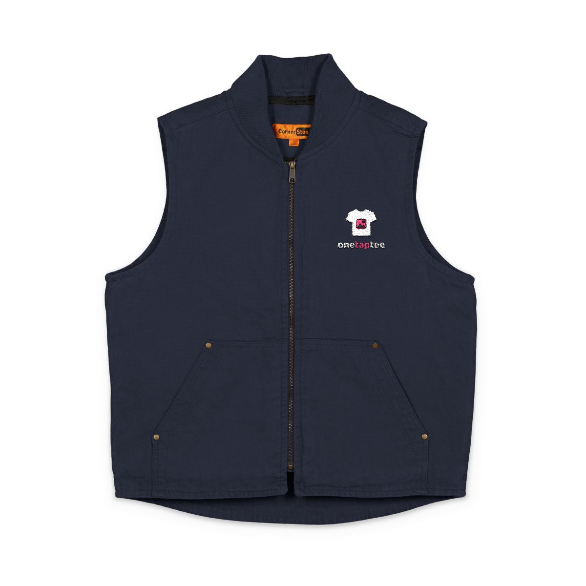 Custom Embroidered Duck Cloth Work Vest