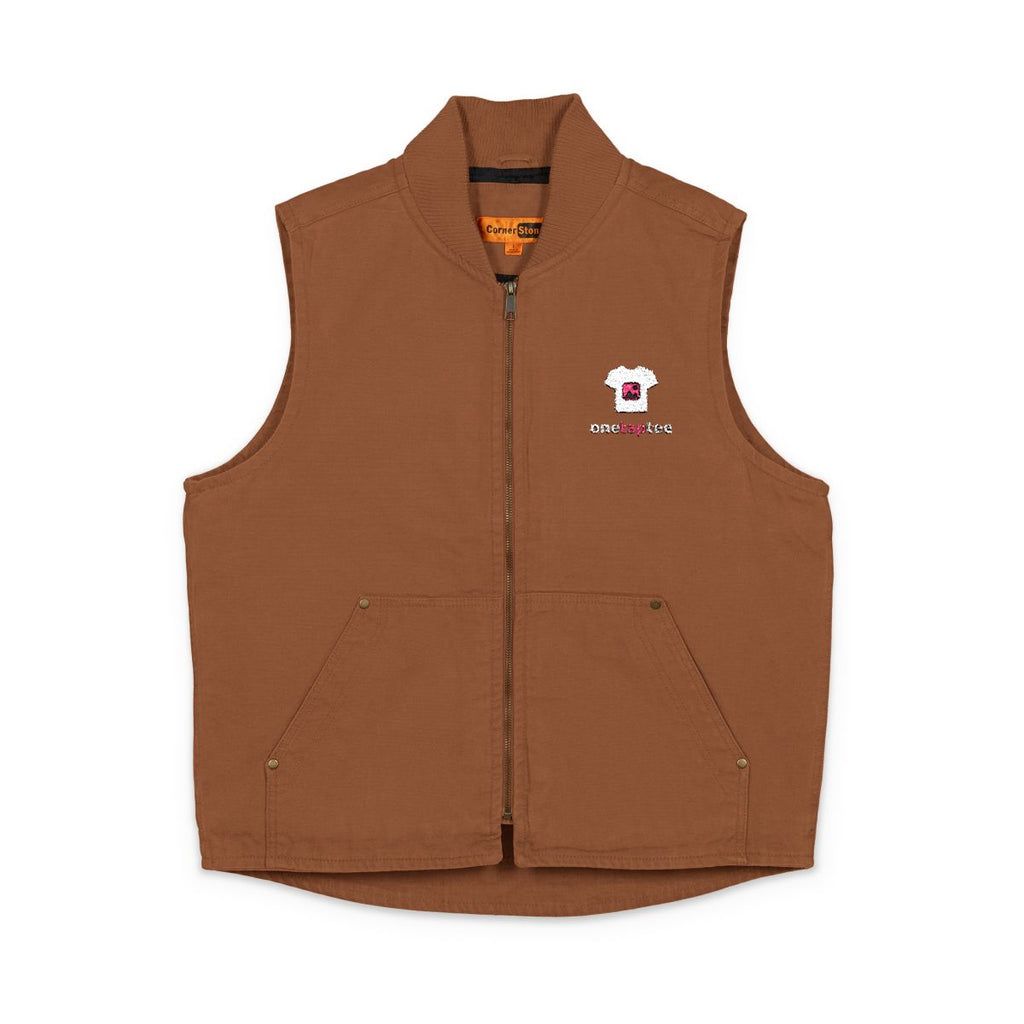 Custom Embroidered Duck Cloth Work Vest