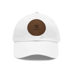 Custom Leather Patch Dad Hat (Round Patch)