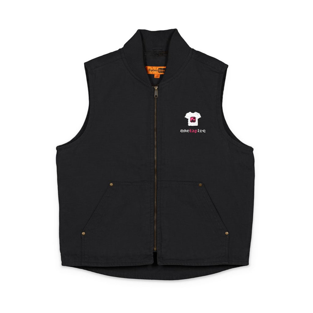Custom Embroidered Duck Cloth Work Vest