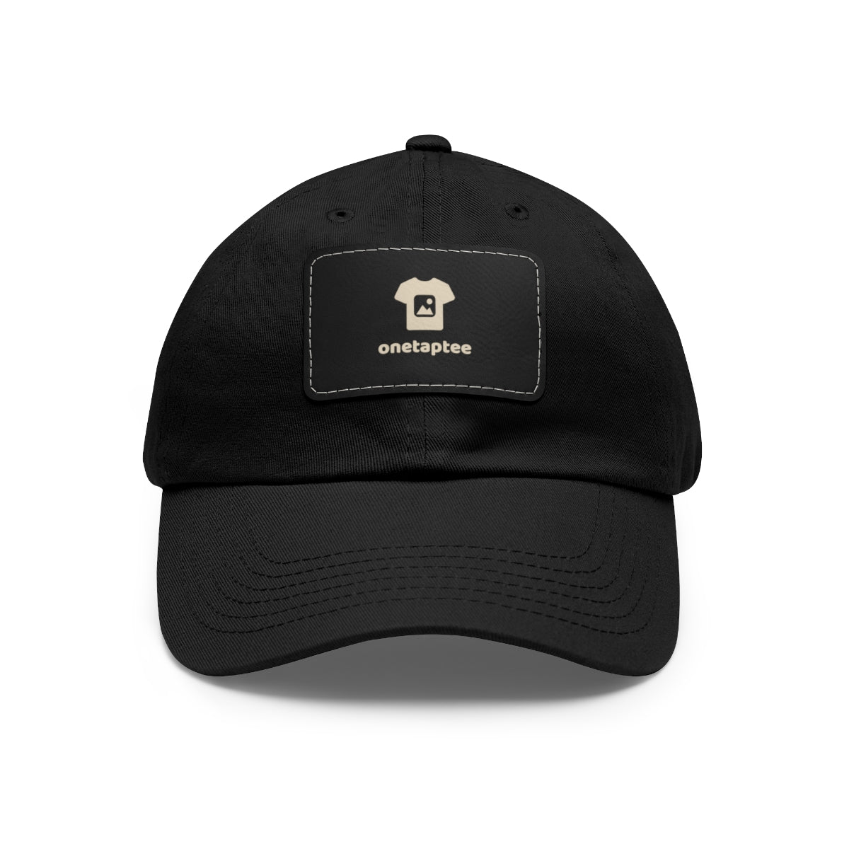 Custom Leather Patch Dad Hat (Rectangle Patch)