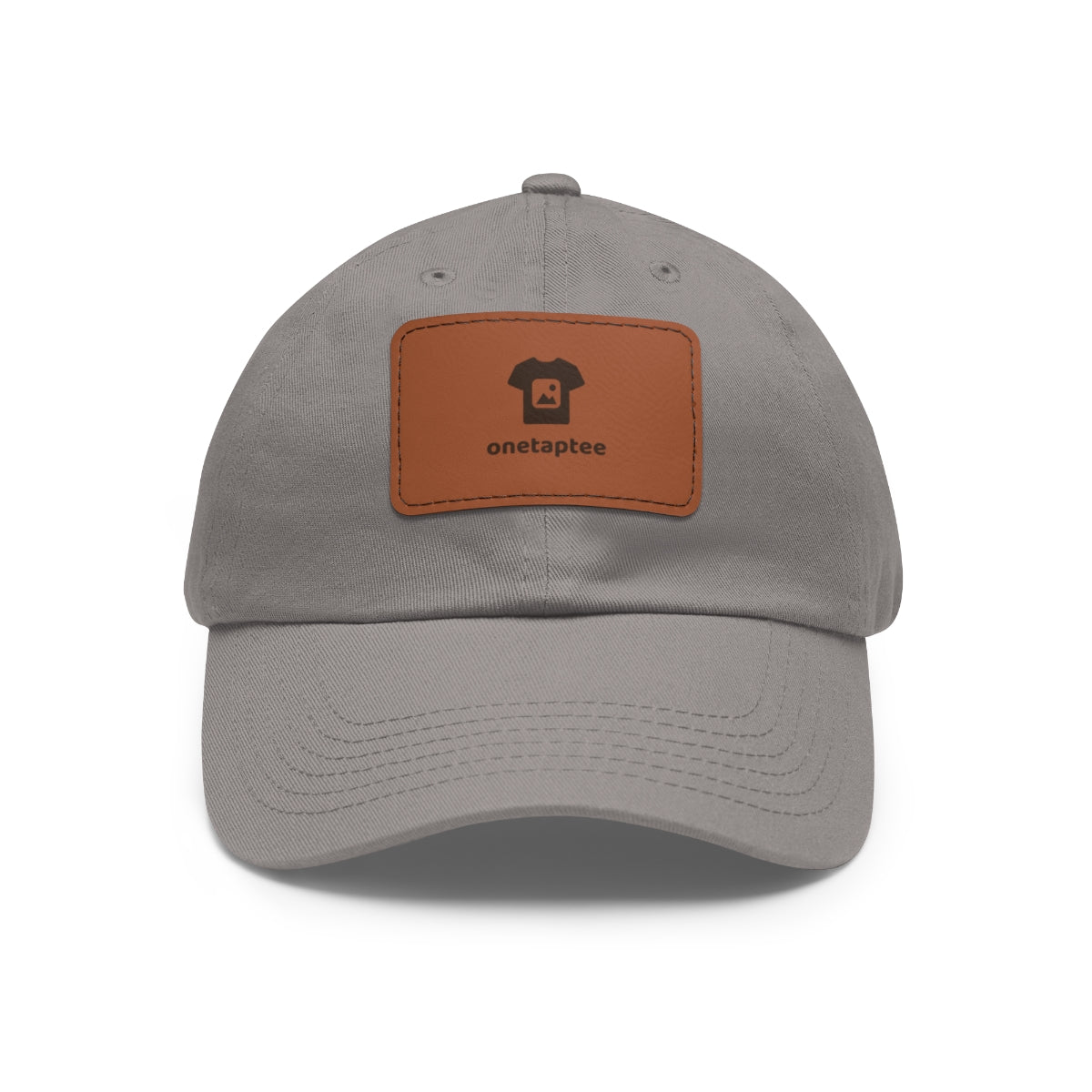 Custom Leather Patch Dad Hat (Rectangle Patch)