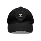 Custom Leather Patch Dad Hat (Round Patch)