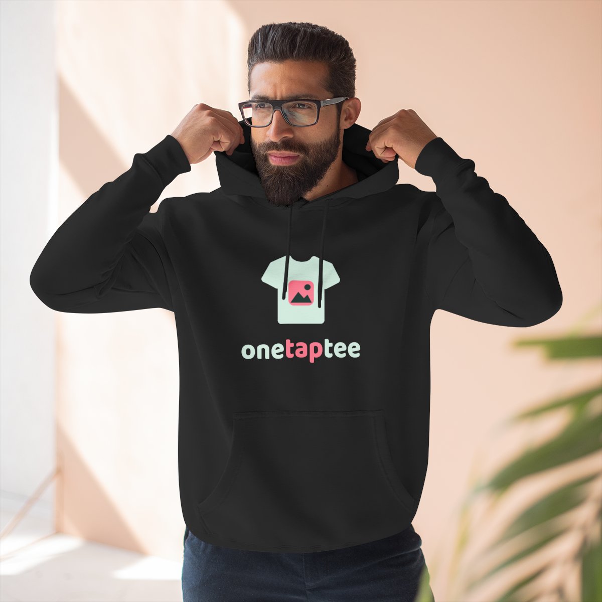 Custom Premium Fleece Hoodie |worn