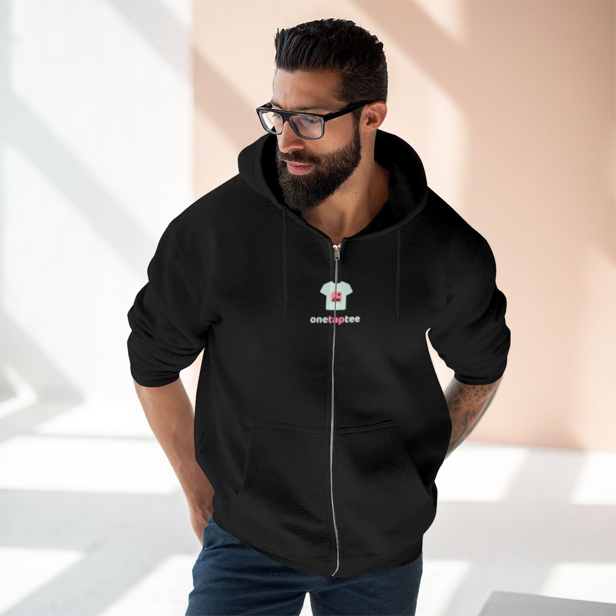 Custom Full-Zip Hoodie |worn